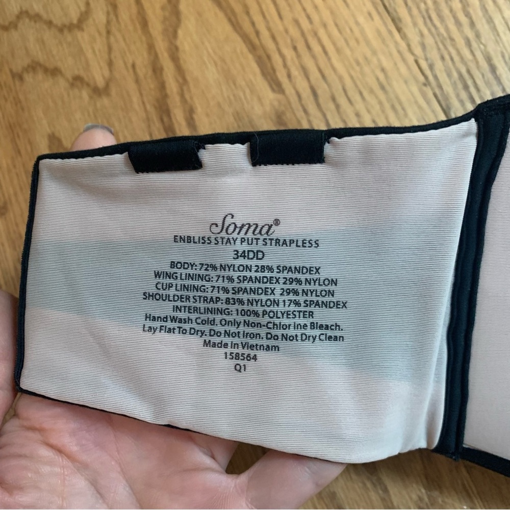 Soma Enbliss Wireless Bra - Black - Size 34E - NWOT - Picture 3 of 4